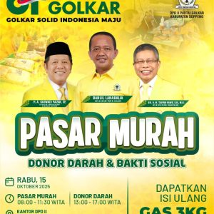 HUT Ke-61, Golkar Soppeng Gelar Pasar Murah Besok