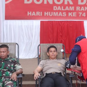 HUT ke-74 Humas Polri, Polres Wajo Gelar Donor Darah