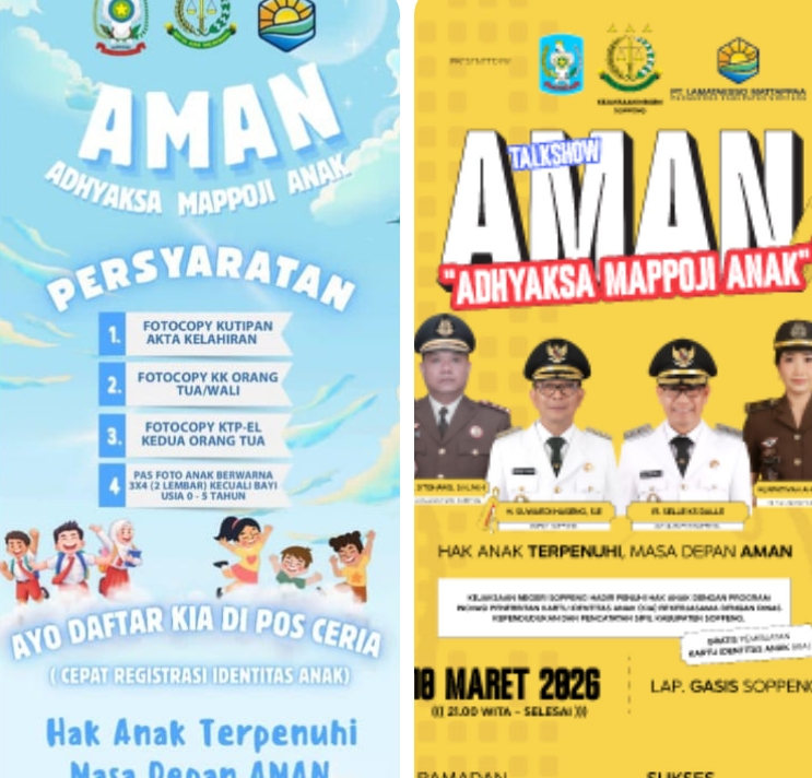 Dukung KLA, Kejari Soppeng Buka Posko KIA di Pasar Ramadan SUKSES 2026