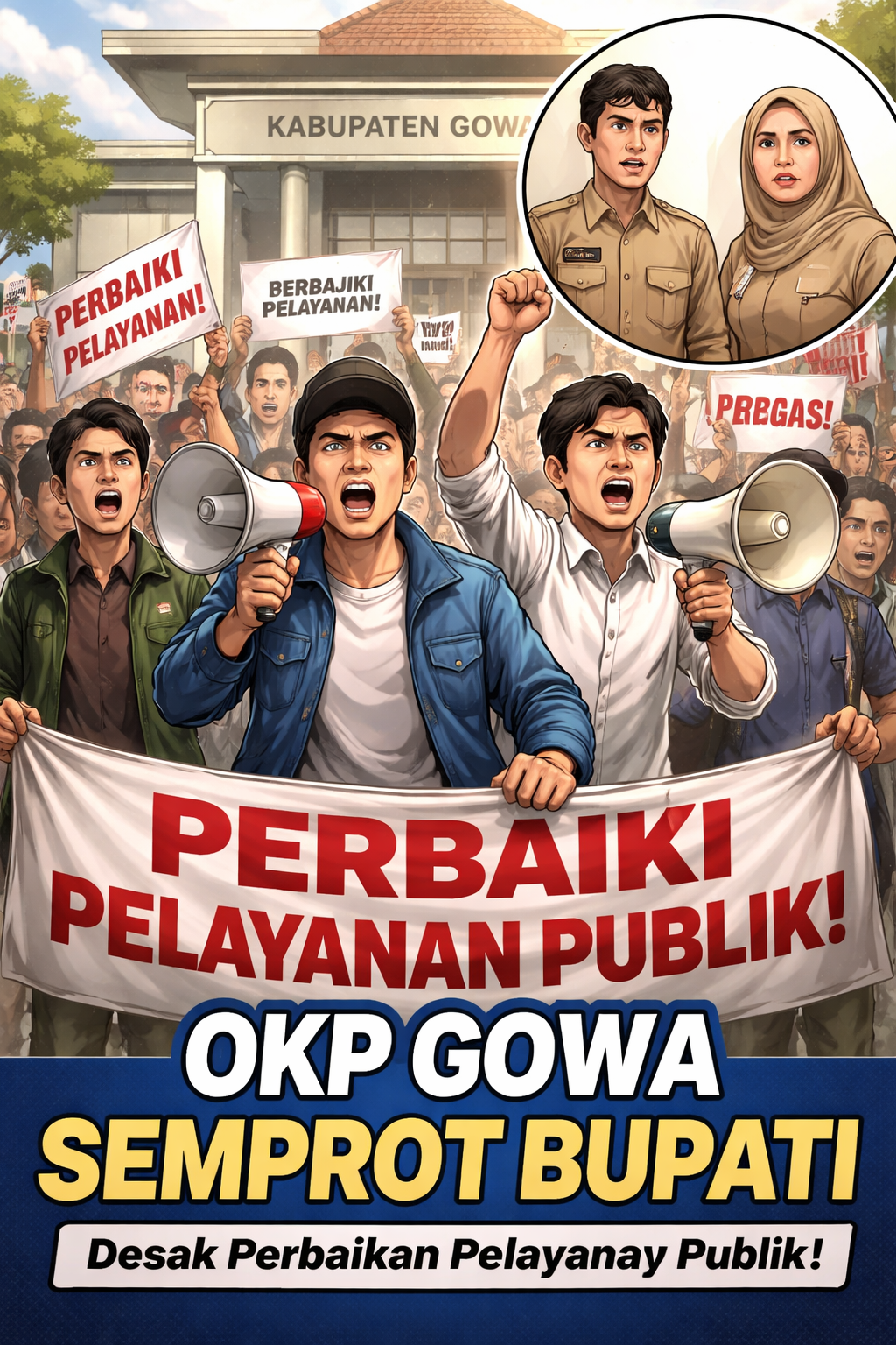 Pelayanan Publik Disorot, OKP Gowa “Semprot” Kepemimpinan Bupati – Wabup
