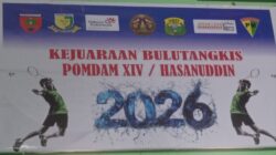 Kejuaraan Bulutangkis Pomdam XIV/Hasanuddin Resmi Dibuka, Diikuti 48 Tim dari Berbagai Daerah
