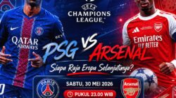 Final Liga Champions: PSG Dijagokan, tapi Arsenal Sedang ‘PD’