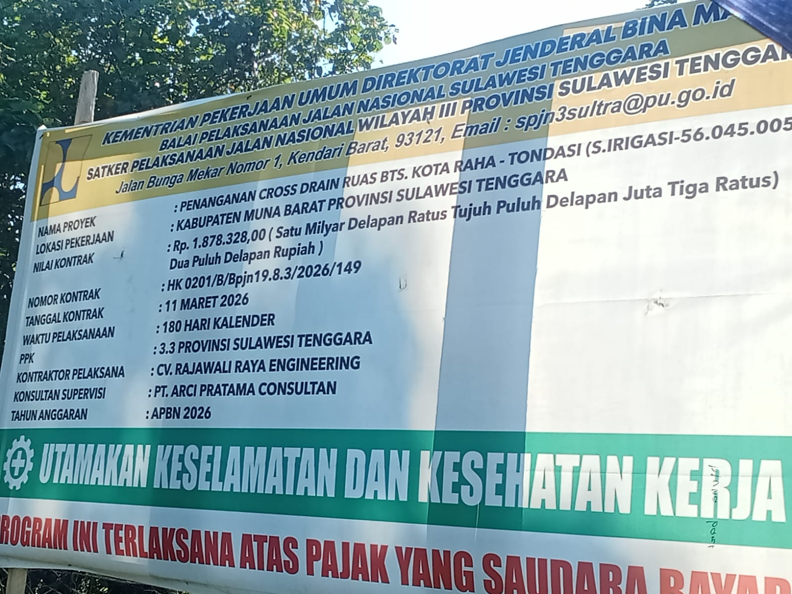 Proyek talud Jembatan Lakalamba senilai Rp1,8 miliar