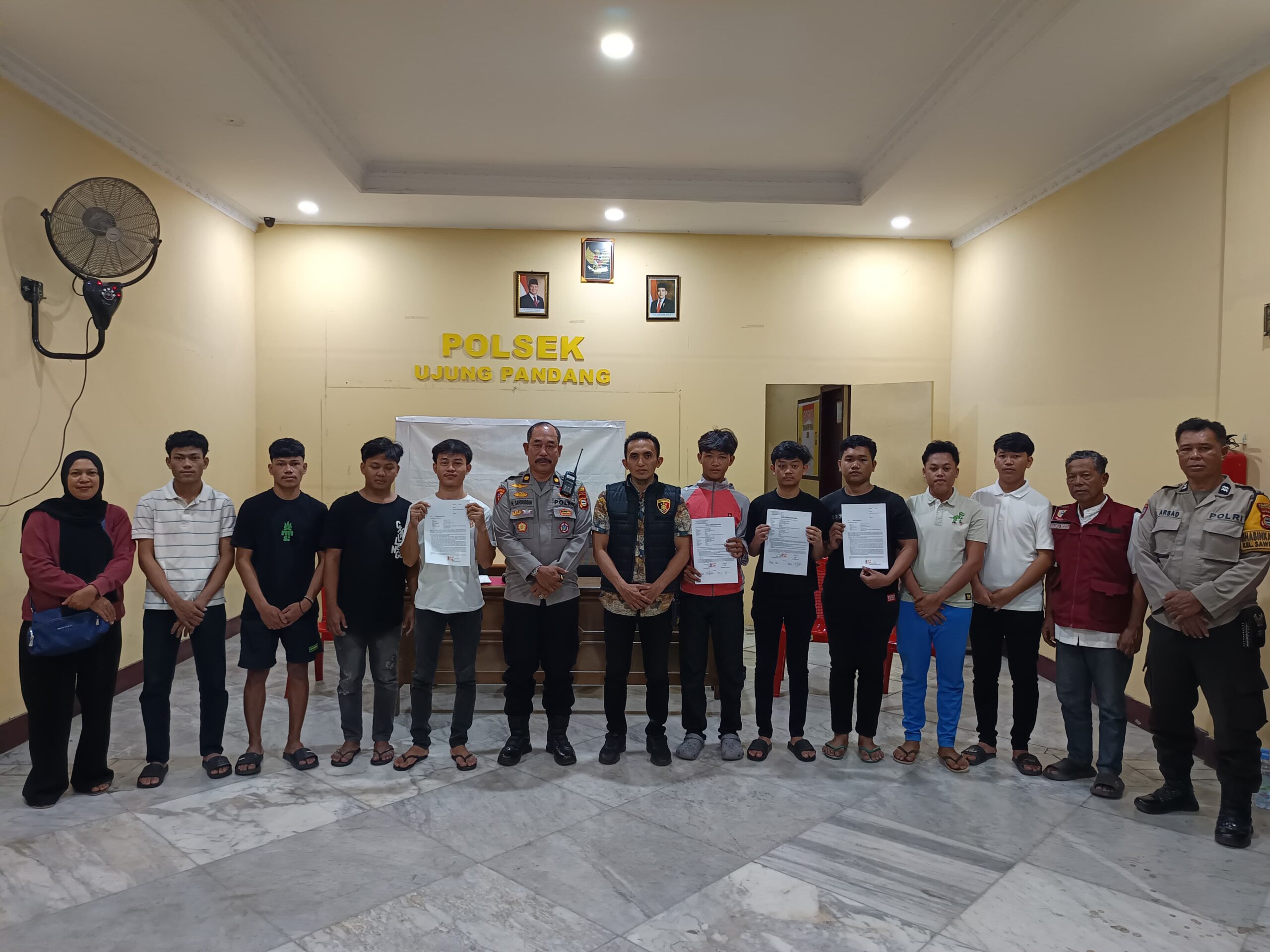 Tujuh Terduga Pelaku Pengeroyokan di Jalan Penghibur Makassar Akhirnya Berdamai