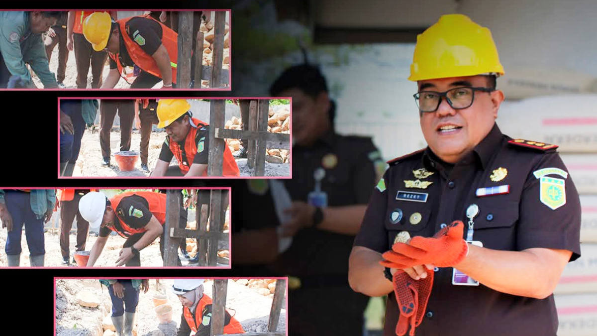 Kajari Takalar Letakkan Batu Pertama Pembangunan Rumah Dinas Pegawai