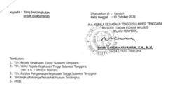 Tujuh Jaksa Disebut Menerima Surat Perintah Penahanan, Keabsahan Produk Hukum Kejati Sultra Dipertanyakan