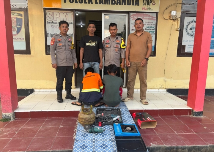 Belum 24 Jam, 2 Buruh Diciduk Usai Curi Rumah Dinas SD.